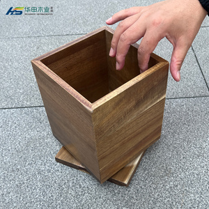 Soporte <span class=keywords><strong>para</strong></span> utensilios de madera de acacia <span class=keywords><strong>para</strong></span> encimera, soporte <span class=keywords><strong>para</strong></span> espátula de cocina giratorio de 360 °, organizador de almacenamiento Caddy - Product Image 5