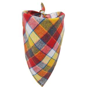 מותאם אישית bandas כלב לוגו חם למכירה כותנה כותנה כפול שכבה מודפסת משובץ משולש כלב Bandanas - Product Image 4