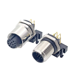 Tùy chỉnh Angled Bảng điều chỉnh Nam 8/12/17/5 pins kết nối nhanh chóng kết nối điện PCB núi M12 dây kết nối - Product Image 2