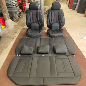 Housses de siège de voiture universelles en cuir tout-en-un avec coussins, ensemble de 9 pièces, offrant un confort et un style premium - Product Image 1