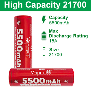 Batterie <span class=keywords><strong>Vapcell</strong></span> <span class=keywords><strong>21700</strong></span> <span class=keywords><strong>21700</strong></span> 5500mAh 3.6V Li-ion Rechargeable pour Pack de Batteries Outil Électrique - Product Image 2