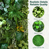 Panneau mural végétal artificiel en plastique, style naturel, fausse plante, jardin vertical, lavable, léger, pour restaurant, café, Nouvel An