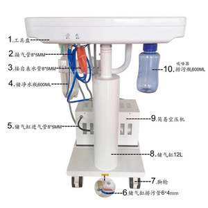 Nouvelle table de travail dentaire mobile électrique avec plateau à outils à turbine, instruments dentaires rotatifs en métal et acier durables - Product Image 1