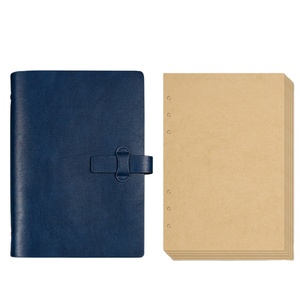 Biểu tượng tùy chỉnh cổ điển mềm da Loose-Leaf <span class=keywords><strong>A5</strong></span> văn phòng kinh doanh máy tính xách tay du lịch Kỷ lục Nhật ký Tạp Chí chương trình nghị sự chất kết dính - Product Image 2