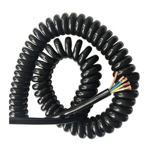 <b>PVC</b> Spiral Cable 3 Core <b>Stripped</b> Ends Industrial Equipment Use - Product Image 1