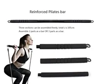 CHENGMO SPORTS Ensemble de 11 Bandes de Résistance avec Barre d'Exercice, Kit Barre de Pilates, Bandes Élastiques d'Entraînement avec Poignées et Ancre de Porte