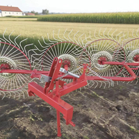 Râteau à gazon à roues de haute qualité avec cadre en fer, entraîné par tracteur, 8/10/12 roues, pour ensilage, séchage et aération du foin