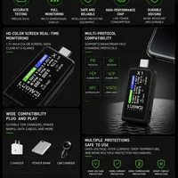 LUOWEI LW-X1 Alat Uji USB-C Multifungsi untuk Perbaikan Ponsel, Voltmeter Digital, Amperemeter, Detektor Pengisian Cepat