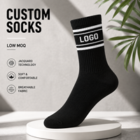 Chaussettes personnalisées OEM, faible MOQ, chaussettes jacquard, chaussettes avec logo de marque, chaussettes au design personnalisé, chaussettes en coton doux pour les marques de mode