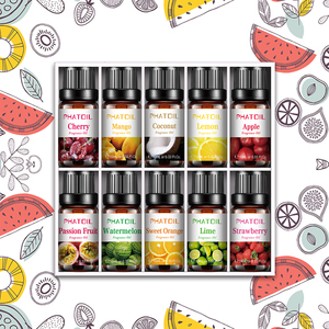Lot d'huiles essentielles, 10 ou 10 pièces, pour un diffuseur d'arôme, boîte en noix de coco, mangue, pastèque, <span class=keywords><strong>fraise</strong></span> - Product Image 2