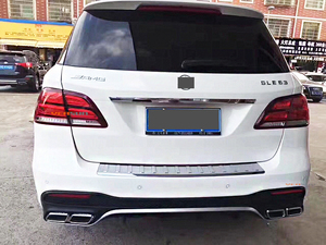 อุปกรณ์ตกแต่งรถยนต์ กันชนหลังสำหรับ Mercedes Benz <span class=keywords><strong>GLS</strong></span> อัพเกรด X166 GLS63 ดิฟฟิวเซอร์พร้อมท่อไอเสีย - Product Image 4