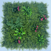 100x100cm UV-Preuve Vertical Jardin Extérieur Plante Artificielle Vert Mur Décoration Toile de Fond Panneau Vert Gazon Artificiel Mur