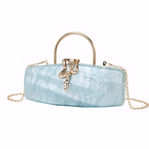 Women Snake Buckle Marble Acrylic Handle Evening Bag Glitter Clutch <b>Purse</b> with Removable Chain for Christmas Wedding - Product Image 6