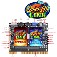 Carte de jeu PCB verticale 2-en-1 Quick Hit Link pour jeu de compétences, à monnayeur, au prix d'usine pour machine de divertissement d'arcade