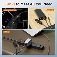 Cable de Alimentación CC 3 en 1 para Starlink Mini, 2M 3M 5M, Impermeable, USB-C, Conector para Encendedor de Cigarrillos, Entrada de Cable Macho CC a Cable de Alimentación CC