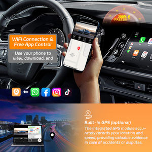 360 대시 캠 전면 및 후면 내부, 자동차용 4 채널 대시 카메라 FHD 1080Px4, 내장 Wi-Fi, 3.0 IPS 화면 - Product Image 5