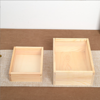 Kleine Hölzerne Präsentationsboxen mit Acryl-Schiebedeckel und Klarem Glasfenster – Holzerzeugnisse Display-Verpackungsboxen für Massenindividualisierung