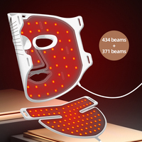 Masque facial LED portable en silicone souple rechargeable à 7 couleurs avec soulagement de la douleur et flexibilité