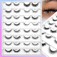 Cils naturels 3D végétaliens sans cruauté Emballage personnalisé Bande transparente Nouveau matériau Fibre végétale Faux cils Longueurs Outils de maquillage