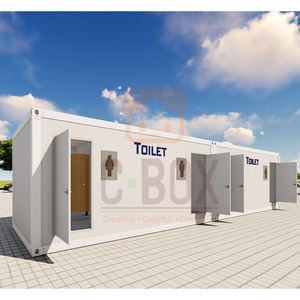 Cbox Toilettes mobiles préfabriquées en conteneur, portables, autoportantes, pour stockage public, nettoyables, unisexe, en EPS, pour extérieur - Product Image 3