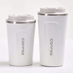 Simple 304 Stainless Steel <b>Coffee</b> Mug Portable Car Thermos Business Office Gift Dual-Drink Mug - Product Image 4