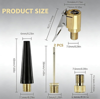 Kit de 8 embouts de gonflage de pneus en métal à verrouillage, faible bruit, adaptateur de valve française, accessoires de pompe et compresseur pour voiture et moto