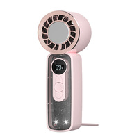 Ventilateur portable multifonctionnel USB sans pales avec compresse froide, moteur sans balais 5 vitesses et veilleuse - Idéal pour l'extérieur