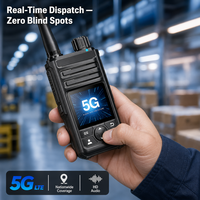 Radio bidirectionnelle robuste et compacte 5G LTE avec écran HD, double SIM, Type-C, longue portée, GPS et batterie 4000 mAh pour le commerce de détail