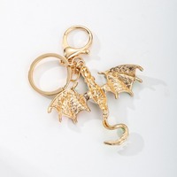 Porte-clés Dragon Émaillé Multicolore, Dragon Volant Fantastique, Anneau de Clés en Métal, Pendentif de Sac, Breloque, Cadeau