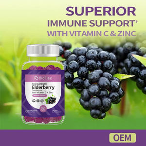 Chine Factory Outlet Wholesale OEM Logo Saveur Vegan Organic Black Elderberry Gummy Supplément pour le soutien Testé par des tiers - Product Image 4