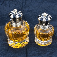 Bouteille de Parfum en Verre Ronde Personnalisée Style Rétro 50ml 100ml avec Capuchon en Alliage de Zinc, Surface Polie et Emballage Boîte pour Sérum de Soin