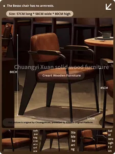 Ensemble table et chaises de style rétro américain pour petit bistrot, café, restaurant commercial Qingba, thème occidental, <span class=keywords><strong>bar</strong></span>, style tendance sur internet, solide - Product Image 6