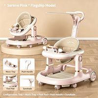 Marche-bébé multifonctionnel transfrontalier, conception anti-retournement pour bébés de 7 à 18 mois, type assis et poussé pour garçons et filles