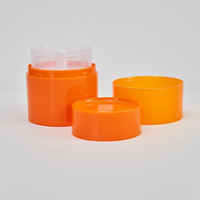 Dernier modèle personnalisé Récipient pour crème démaquillante orange 50g vide en plastique avec couvercle rotatif pour nettoyage en profondeur Pot de baume pour crème démaquillante