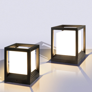 Lampe murale solaire LED pour colonne, style chinois moderne, IP65, étanche, en aluminium, pour cour, villa, aménagement de jardin, CE - Product Image 2