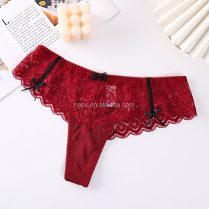 Slip G-string da <span class=keywords><strong>donna</strong></span> sexy e morbido, traspirante, in spandex/poliestere, con bordo smerlato, modello alto e carino, novità 2025 - Product Image 5