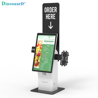 Dernier modèle de kiosque de commande automatique à écran tactile pour restaurant, café, restauration rapide, avec scanner QR 15,6 pouces, imprimante 80 mm, paiement rapide