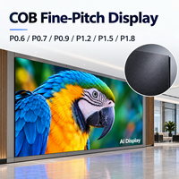 Écran LED d'intérieur AI Display P0.6 P0.7 P0.9 Premium CE FCC COB, mur vidéo LED à pas ultra fin 4K UHD, écran LED sans soudure pour salles de réunion