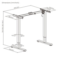 LUMI Super Economy Office Rising Table Bon marché Hauteur réglable Moteur unique Stand up Cadre de bureau électrique ergonomique debout