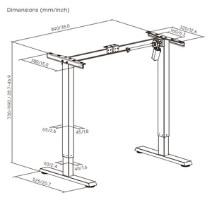 โต๊ะทำงานปรับระดับได้ LUMI Super Economy Office Rising Table ราคาประหยัด ปรับความสูงได้ด้วยมอเตอร์เดี่ยว โต๊ะยืนทำงานไฟฟ้าตามหลักสรีรศาสตร์ - Product Image 6