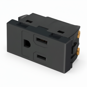 Scatola con 12 unità a terra contatto, 1 modulo, linea spagnola, colore nero - Product Image 1