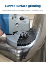Roue de polissage abrasive flexible en acier inoxydable, outil de polissage de surface, grain 320, disque de meulage grain 80, pour rampes d'escalier
