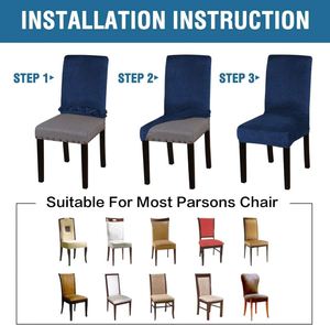 Thicken Elastic Chair <b>Cover</b> Cushion Universal Seat <b>Cover</b> Stretch Home Hotel <b>Dining</b> <b>Table</b> Chair <b>Cover</b> - Product Image 3