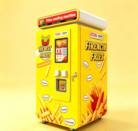 Distributeur automatique de frites 24h/24 sans surveillance, friteuse à pommes de terre en libre-service, station multi-emplacements pour centres commerciaux et sites touristiques, compatible SDK, ADA