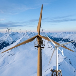Système d'énergie éolienne 380V 50kW à axe horizontal, grand rotor de 12,6 m de diamètre, verre renforcé, 3 pales - Product Image 1