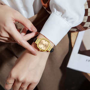 Montres à quartz en <span class=keywords><strong>cuir</strong></span> pour femmes SANDA, marque haut de gamme, style minimaliste, <span class=keywords><strong>bracelet</strong></span> en <span class=keywords><strong>cuir</strong></span> or rose, <span class=keywords><strong>montre</strong></span> classique pour <span class=keywords><strong>femme</strong></span> - Product Image 2