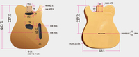Wholesale Electric Guitar Body Solid Wood 39 Inch Finished Samples Available Color From Under Production Line