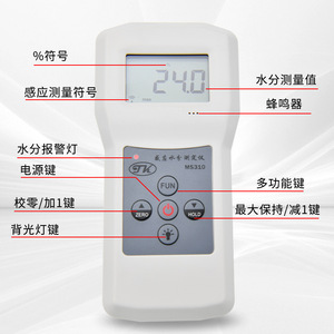 Jk Ms310 Inductive <b>Moisture</b> <b>Meter</b> 0-99% For Wood Floor Glass Paper Multifunctional Measurement - Product Image 1