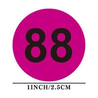 Autocollant Numérique Personnalisé en Papier de 25 mm, Étiquette Ronde Adhésive Imperméable pour Promotion en Supermarché et Exposition d'Articles d'Épicerie