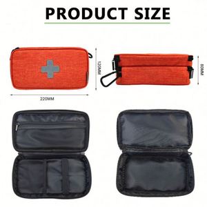 Bolsa de Emergencia Médica de Doble Capa Personalizada, Botiquín de Primeros Auxilios de Lujo Color Naranja, Bolsa de Almacenamiento Portátil de Oxford para Suministros Médicos - Product Image 6